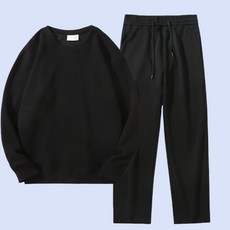 남녀공용 맨투맨 긴팔티 면질 데일리 무직세트PJ