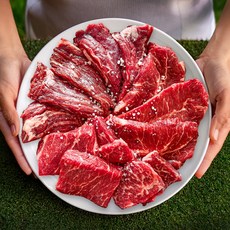 베스트밀 소고기 모듬 한판 1.2kg (부채살 토시살 안창살 차돌박이 각 300g) 대용량 부위별 소분포장, 1개