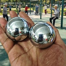 實心鋼球 中老年保健手玩按摩保健球, 1個, 30mm