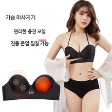 무선 유방마사지기 저진동 EMS 저주파 산후 회복용 온열기능 휴대용 마사지기, 1개, 일반 충전 모델 진동