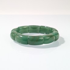 【杰鴻】深綠東陵圓弧長方形手排 12X20MM 寶石珠珠DIY手工材料, 1個