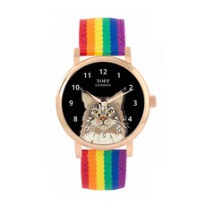 Toff London 토프 런던 TLWS-67125 여성용 메인 쿤 캣 헤드 시계 608735