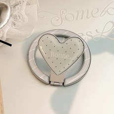 DFMEI 愛心磁吸支架適用Magsafe 強磁性手機摺疊支架伸縮便攜彩色塗鴉韓, 薄藍灰點 愛心磁吸支架:【單個支架】, 1個