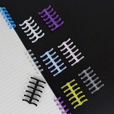 꿀이맘 6공 셀프 제본 바인더링 루즈링 클릭링 10mm 플라스틱링, 반투명
