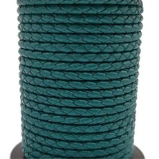 가죽 볼로 스트랩 쥬얼리 제작 라운드 호손 브레이드 코드 어두운 레드, 4. teal