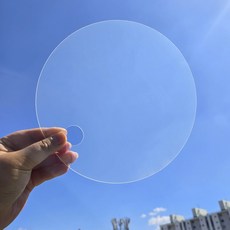 디자인월드 무지 투명 백색 만들기 부채 동글이 19cm 원형 부채, 무지 투명PP 동글이, 10개입