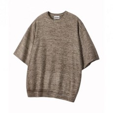 굿라이프웍스 GLW 투톤 믹스드 하프 니트 브라운