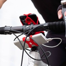 Bone【2 IN 1】手機龍頭綁 四代 行動電源綁套組 Tie Pro 4 手機架 自行車 單車 【BK20062】, 1個, 2-IN-1 黑色