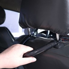한눈알 차량용 헤드레스트 보조 안전 손잡이 택시 노약자 호수형, 호수형 보조 안전 손잡이 검정색, 1개