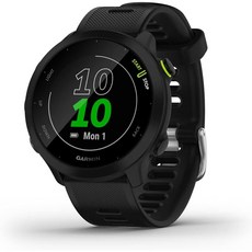 Garmin가민 포러너 55 일일 추천 운동과 함께 GPS 러닝 워치 최대 2주 배터리 수명 블랙 0100256200, Aqua, Watch + HRM-Dual Monitor, 1개