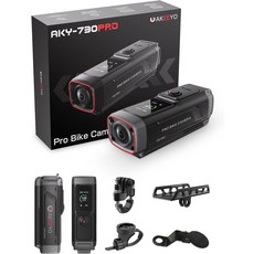 AKEYEO AKY-730Pro 4K 오토바이자전거 대시캠 60FPS 액션 카메라 EIS 안정화 1.14 터치스크린 내장 GPS IP66 방수 최대 6시간 배터리 수명 루프 녹화