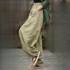 티류으스 여성 여름 항아리바지 절바지 밴딩 배기 와이드 개량한복 ZC