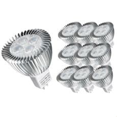 LED 4W 鹵素燈泡 MR16, 10個, 晝光色