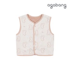 아가방 안양점@22년 SS아가방 찐신상품@귀여운 곰 패턴 디자인의 조끼~@크림 컬러로 귀엽고 포근@코디 활용도가 좋은 심플한 디자인의 아이템~~@겨울철 필수품