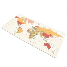大號世界地圖英文版遊戲鍵盤墊, 黃地圖英文版 長寬厚300x800x2mm, 1個