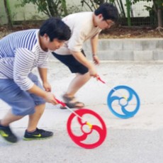 운동회 굴렁쇠 빨간색 아이 학교 단체 행사 놀이 기구, 굴렁쇠 37cm 빨강색, 굴렁쇠 37cm 빨강색