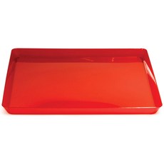 Trendware 사각 서빙 트레이 쟁반, Red, 1개