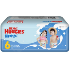 하기스 물놀이 팬티 기저귀 남여공용, 36매, 6단계