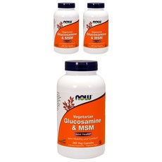 NOW Foods 葡萄糖胺&MSM素食膠囊, 240顆, 3罐