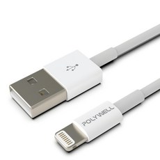 寶利威爾POLYWELL Type-A Lightning 3A充電線 台灣現貨 適用於蘋果iPhone 20公分 2米, 1 米, 1個