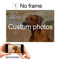 맞춤형 사진 UV 잉크 액자 없음 또는 DIY 벽 장식 반려동물 추모 1개 캔버스 프린트 커플 가족, 10 30X30CM, 01 No Frame