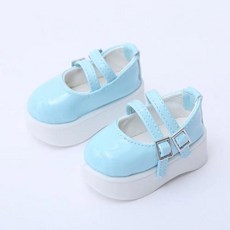 인형 가죽 공주 신발 인형용 캐주얼 착용 부츠 장식 옷, 1개, 4. 파란색