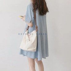 임산부 원피스 루즈핏 여름 반팔 빅사이즈 임부복 셔츠