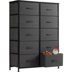 모아니스 패브릭 서랍장, 그레이, 10단