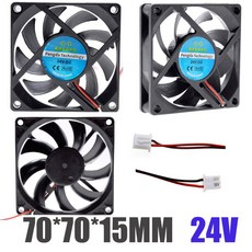 컴퓨터 냉각 7CM 8CM 12V 7015 9025 9CM 7010 2PIN 24V 25MM 송풍기 8025 90 브러시리스 5V USB 8015, 07 701524V, 1개