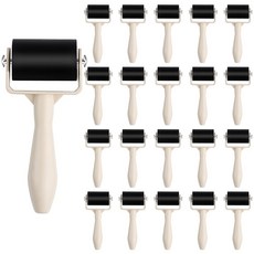 Worldity 고무 브레이어 롤러 20개 4cm(1.575인치) 소형 판화 잉크 롤러 브레이어 롤러 카페팅 벽지 유화 잉크 스탬핑 접착 도구용, Worldity 고무 브레이어 롤러 20개, 4cm(1