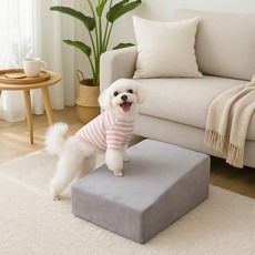 강아지계단 캣독 극세사 계단 반려동물용품 1단, 핑크