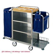 룸메이드 미화차 린넨카트 청소카 하우스키핑 업소용 펜션, 1개, 칸막이 있는 D3형 완전 용접