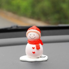 聖誕情侶公仔擺飾 樹酯汽車裝飾, 1個, KISS雪人
