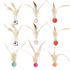 가온루트 애완동물 고양이 장난감 깃털 탱탱볼 9개 세트, 혼합, 1세트