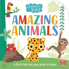 Amazing Animals: Chatterbox Baby (Fold-out tummy time book), Hachette Children's Book
