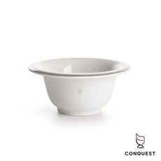 【CONQUEST】德國 MUHLE RN11 專業頂級陶瓷刮鬍皂碗，刮鬍碗 鬍碗 皂碗，寬口徑設計，輕鬆起泡，防滑底座，安全穩固, 1個, 白色RN11