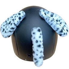 Lecherri 꼬리 달린 헬멧용 귀 3피스 함께 액세서리 오토바이 자전거 스키용 장식 (헬멧 미포함) 251695, 화이트