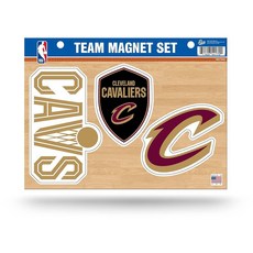 Rico Industries NBA 다이컷 팀 자석 세트 시트, Cleveland Cavaliers