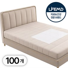라이프엠디 100개 세트 일회용 방수패드 70x50 환자용 침대 위생시트 다용도 방수 깔개 매트 안심 대형 방수포 시트, 화이트 화이트