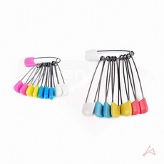 봉제수선 의류가봉 다용도 컬러 옷핀 스틸 바느질 미니 안전핀 오피스용품, 소