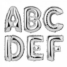 신년 연말 이벤트 기념임 생일 홈 파티 장식 꾸미기 영어 알파벳 이니셜 은박 호일 풍선 실버 대형 M09921, 1개, N