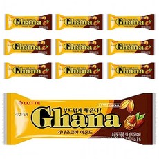 롯데 가나 초코바 아몬드 43G x 10개, 1g, 1개