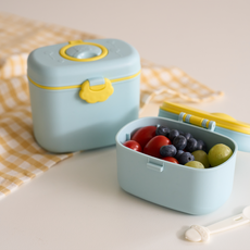 붐케어 분유케이스 M사이즈 분유통 휴대용 소분통, 1개, 블루