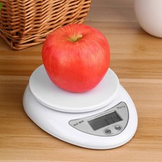 BO5 주방 디지털 전자저울 5kg 가정용 업소용 주방저울, 화이트