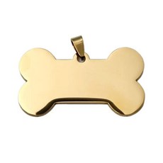 반려동물 분실방지 태그 각인 펜던트 고양이 강아지 목걸이 이름표 이름, 1개, 2. 1PCS golden bone
