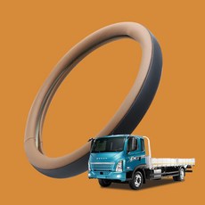 자동차친구 투라인 대형차 핸들커버 더쎈 적용, 하바나브라운 420mm