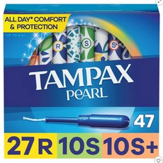 TAMPAX 펄 레귤러+슈퍼+슈퍼플러스 47 탐폰