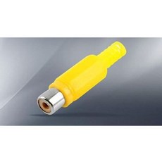 RCA(F)컨넥터 스테레오 젠더 케이블 제작용 노랑_ 202766EAA