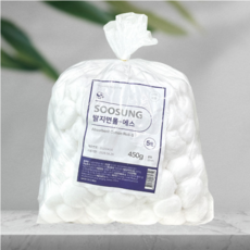 수성 탈지면롤 에스 볼형 450g 코튼볼 슬라이스볼 소독솜 병원 약국, 5호 32mm, 1개, 1개입