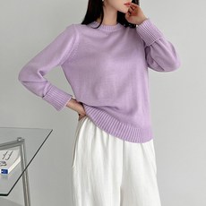 針織女款5色日常粉彩簡約Harries圓領針織衫